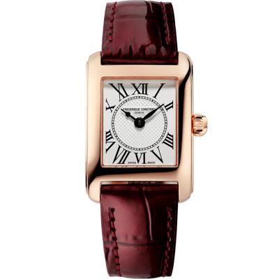 Ladies' Carree Watch With a Red Leather Strap