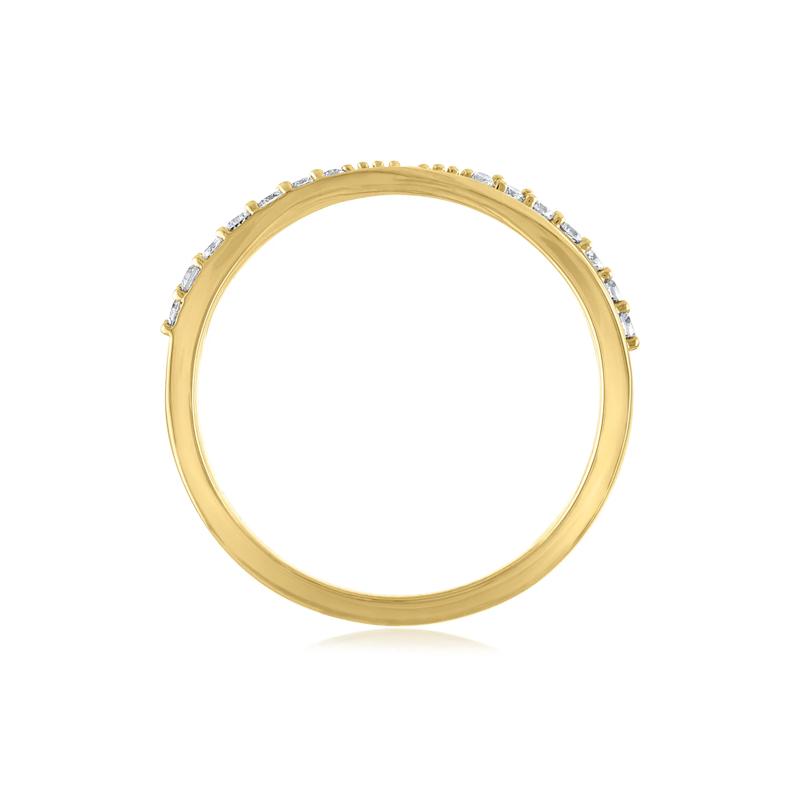 Diamond Crossover Band in 14K Yellow Gold &#40;1/7 ct. tw.&#41; – Image 2 of 3