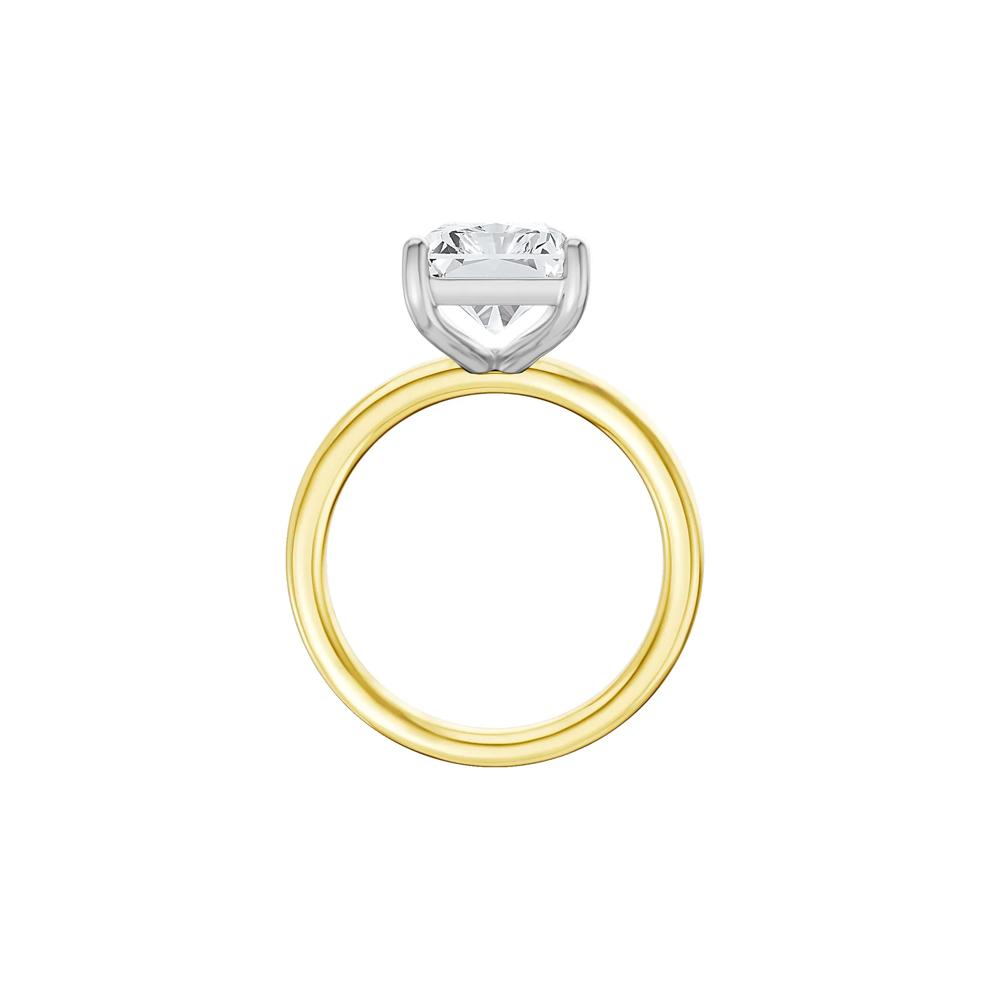 Lab Grown Diamond Radiant-Cut Solitaire Ring in 14K Yellow &amp; White Gold (5 ct.) – Image 2 of 4