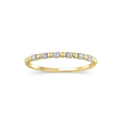 Lab Grown Diamond Round Stacking Ring in 10K Yellow Gold (1/10 ct. tw.)