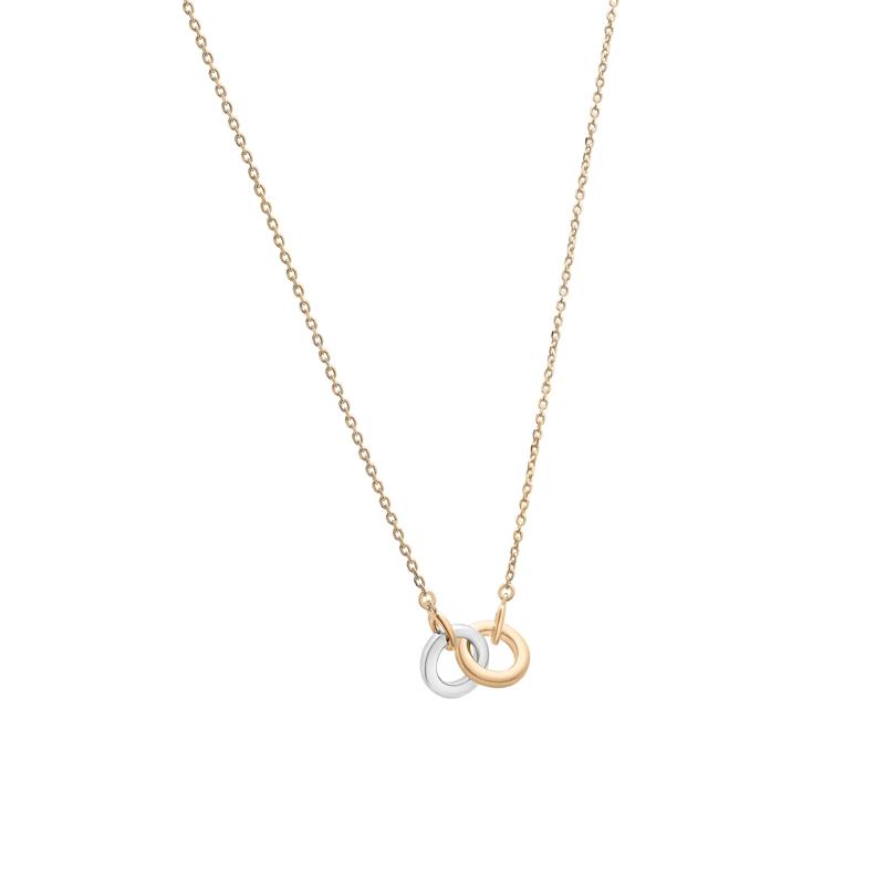 Two-Tone Linked Circle Necklace in Vermeil – Image 2 of 6