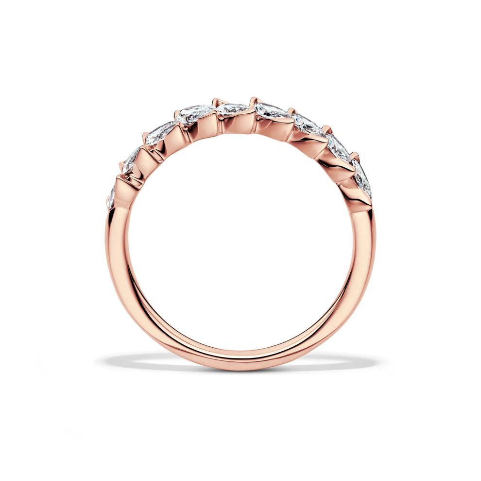 Lab Grown Diamond Marquise Slant Anniversary Band in 10K Rose Gold (1 ct. tw.) – Image 2 of 4