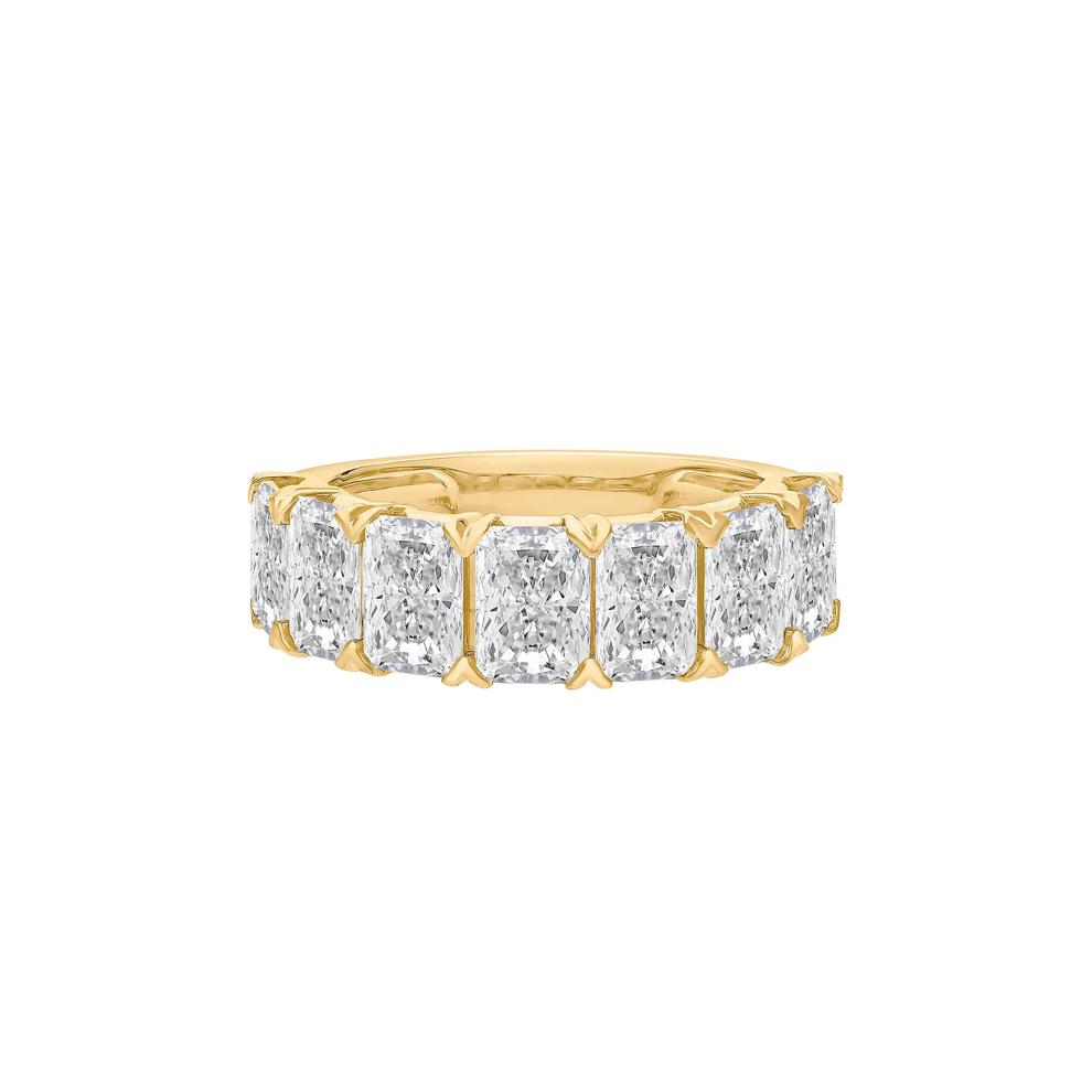 Lab Grown Diamond Radiant Anniversary Band in 14K Yellow Gold (5 ct. tw.) – Image 1 of 4
