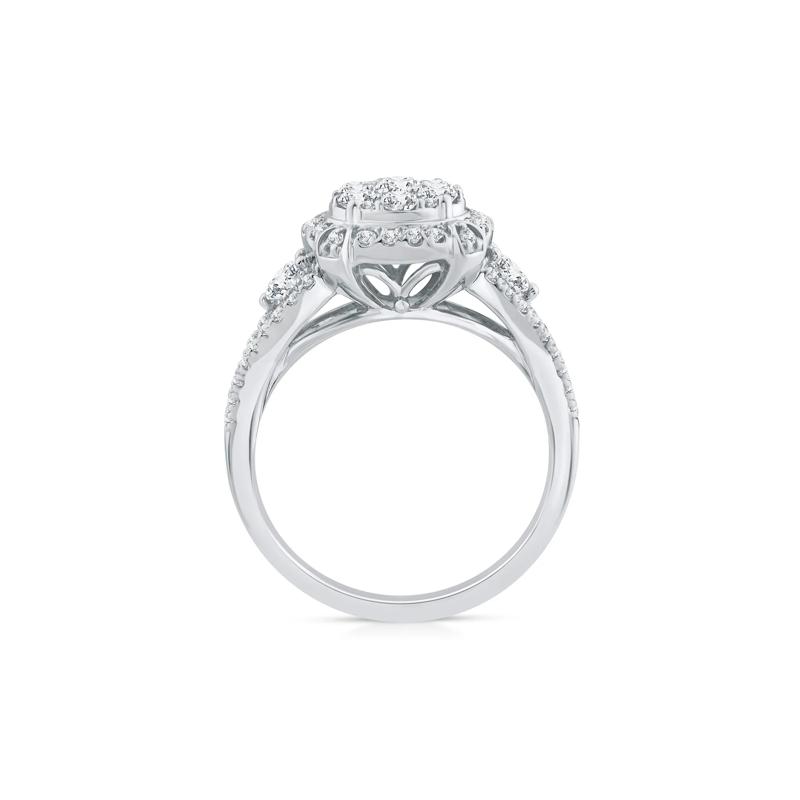 Diamond Composite Engagement Ring in 10K White Gold &#40;1 ct. tw.&#41; – Image 2 of 3