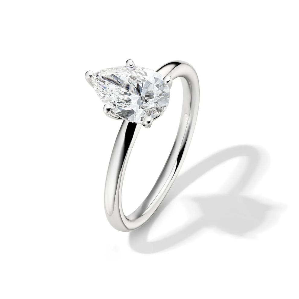 Lab Grown Diamond Pear-Shaped Solitaire Engagement Ring in Platinum (1 1/2 ct.) – Image 4 of 4