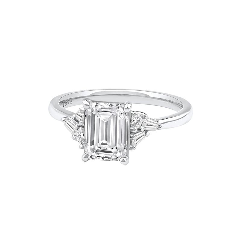 Lyla Lab Grown Diamond Emerald-Cut Engagement Ring in 14K White Gold &#40;2 1/4 ct. tw.&#41; – Image 5 of 5