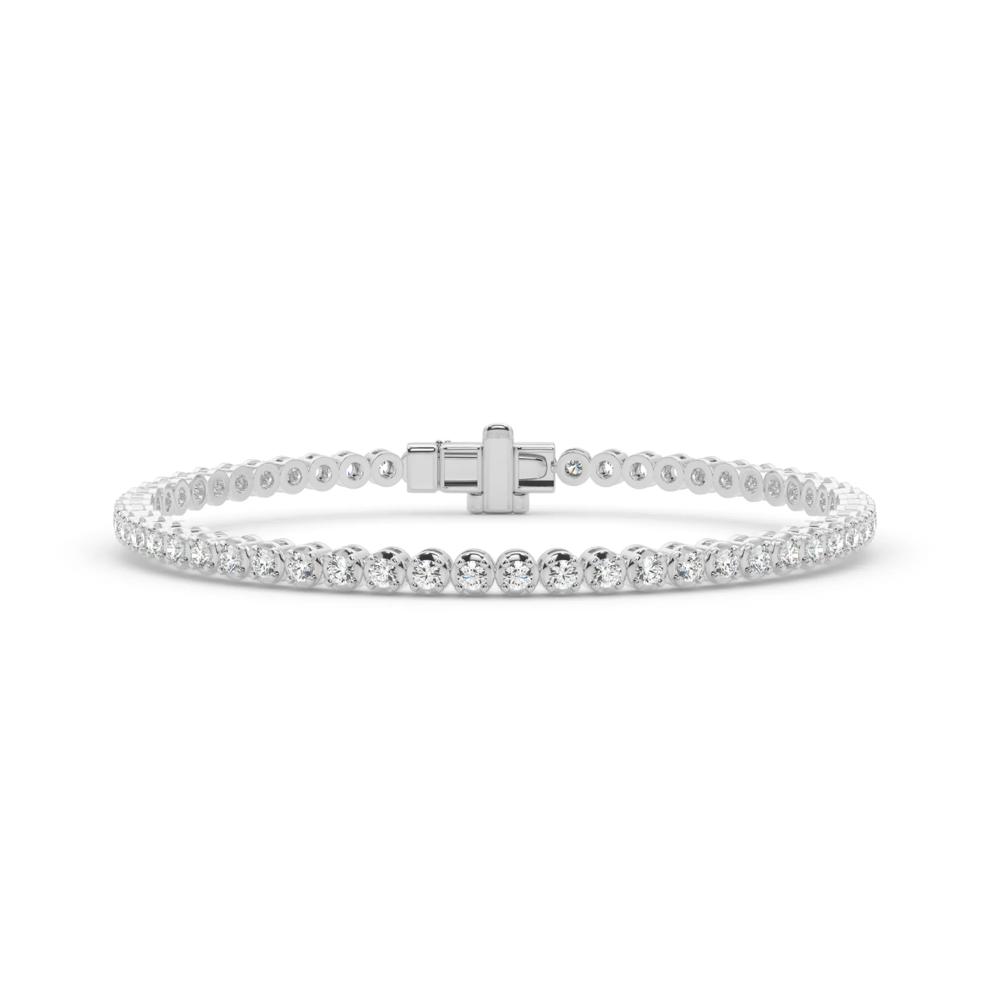 Lab Grown Diamond Tennis Bracelet in 14K White Gold (3 ct. tw.) – Image 1 of 4