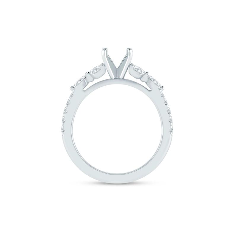 Diamond Semi-Mount Engagement Ring in 14K White Gold &#40;1/3 ct. tw.&#41; &#40;Setting Only&#41; – Image 4 of 6