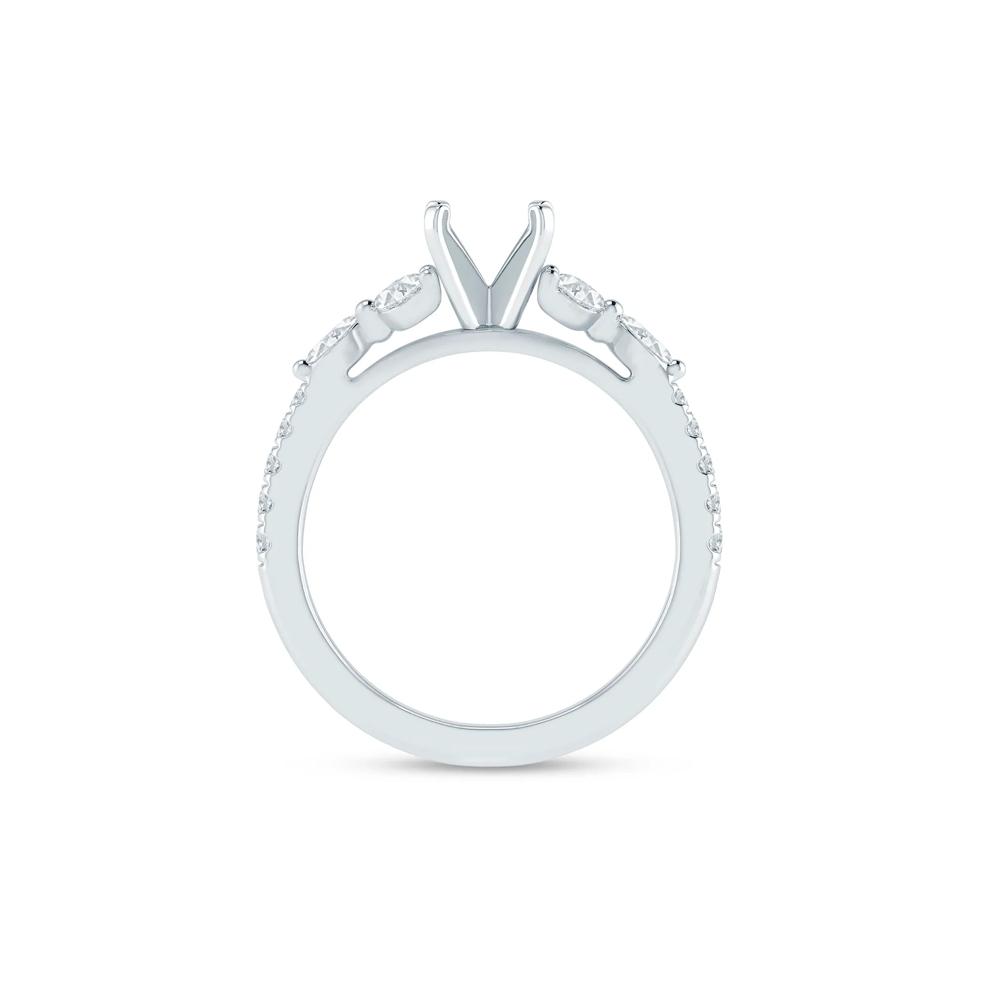 Diamond Semi-Mount Engagement Ring in 14K White Gold (1/3 ct. tw.) (Setting Only) – Image 4 of 6