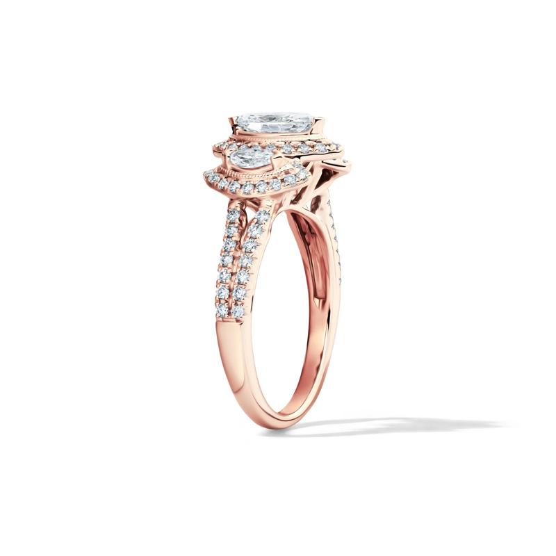 Lab Grown Diamond Marquise Engagement Ring in 10K Rose Gold &#40;1 ct. tw.&#41; – Image 3 of 4