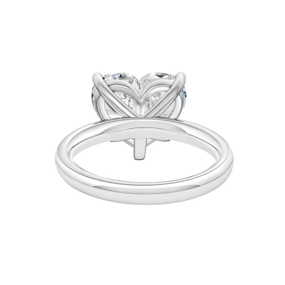 Lab Grown Diamond Heart-Shaped Solitaire Ring in Platinum (5 ct.) – Image 4 of 4