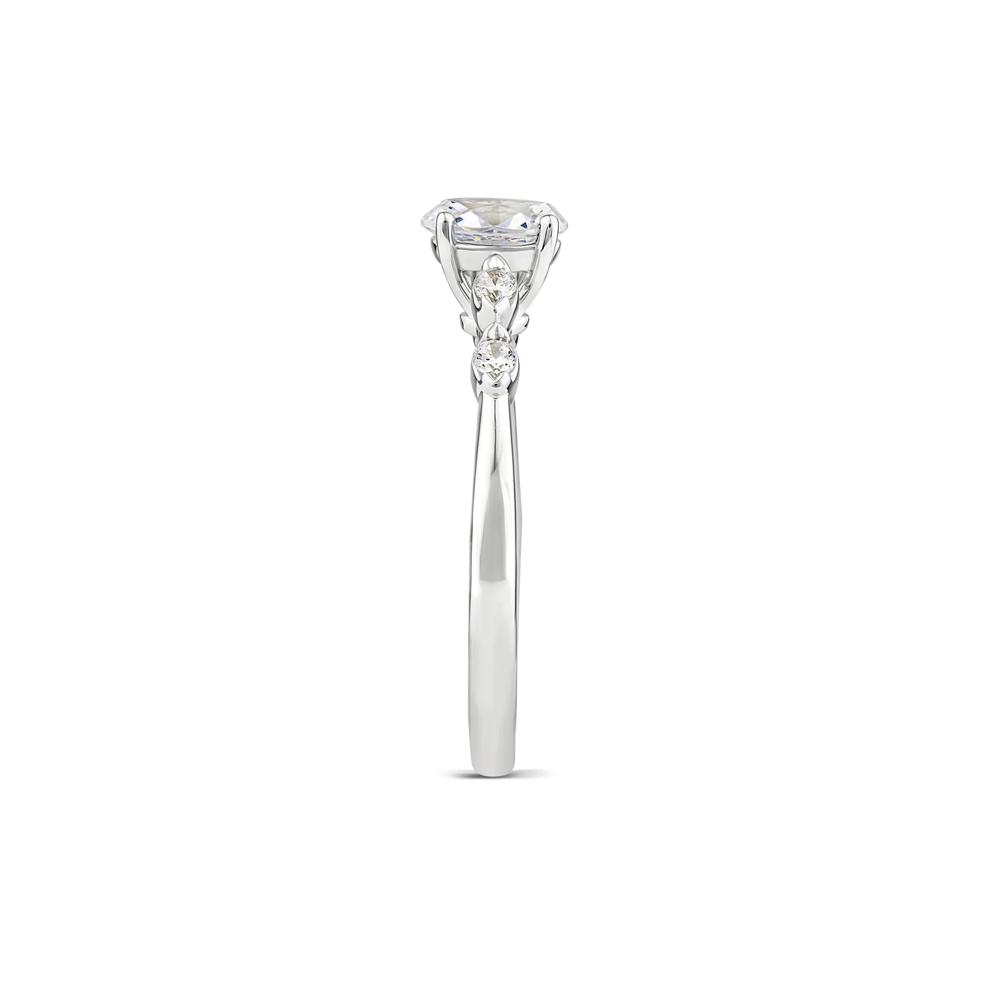 Lab Grown Diamond Oval Promise Ring in 10K White Gold (1/2 ct. tw.) – Image 3 of 3