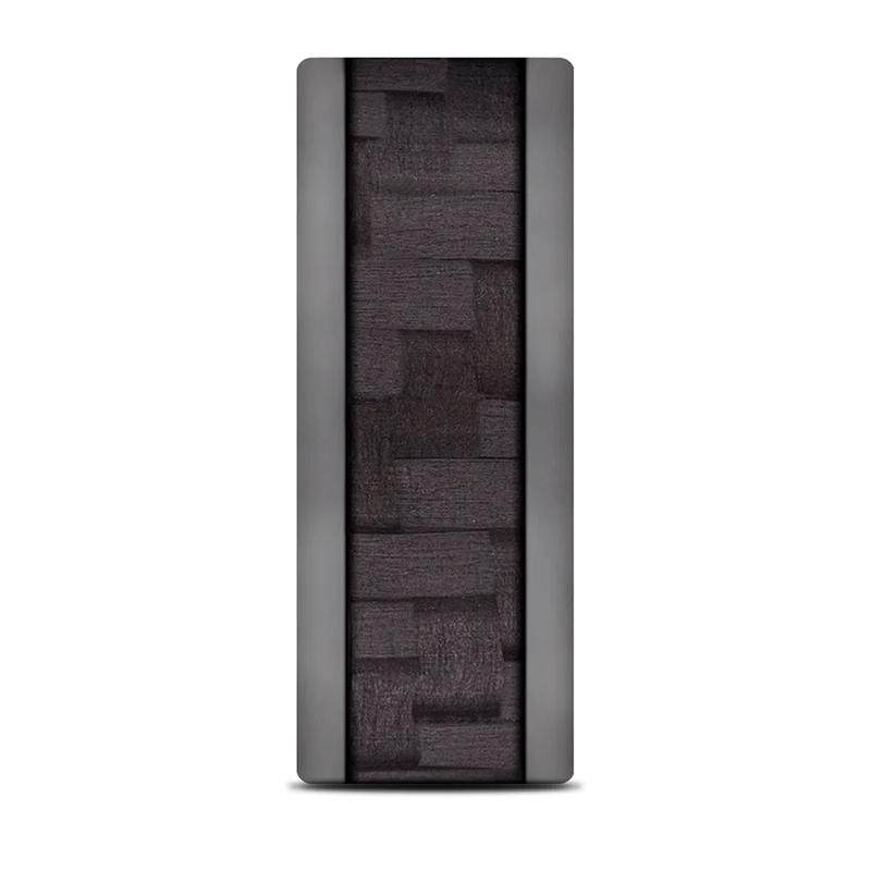 Men&#39;s Carbon Fiber Center Band in Tantalum, 8MM – Image 3 of 3