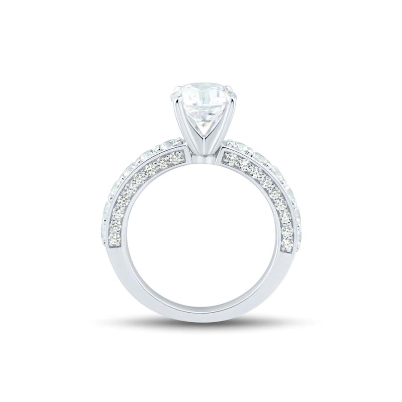 1 ct. tw. Lab Grown Diamond Semi-Mount Engagement Ring in 14k White Gold &#40;Setting Only&#41; – Image 3 of 6