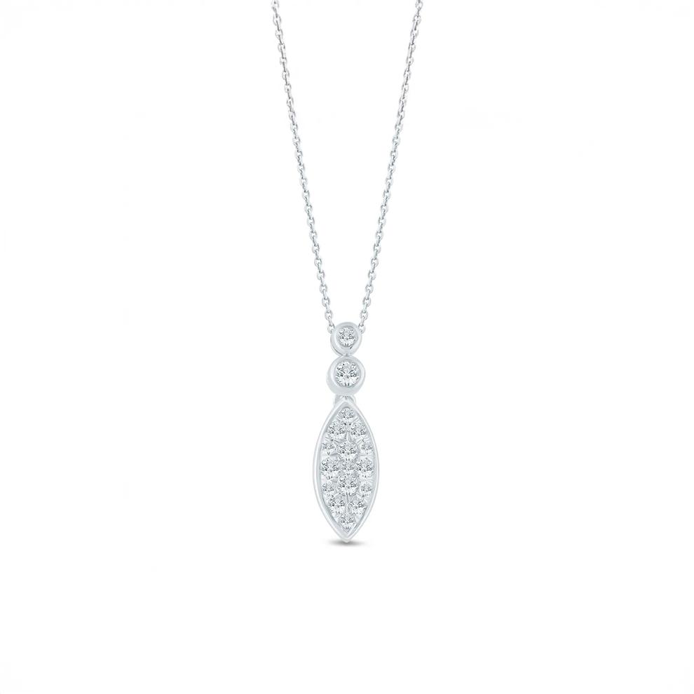 Diamond Pendant in 10K White Gold (1/5 ct. tw.) – Image 1 of 3