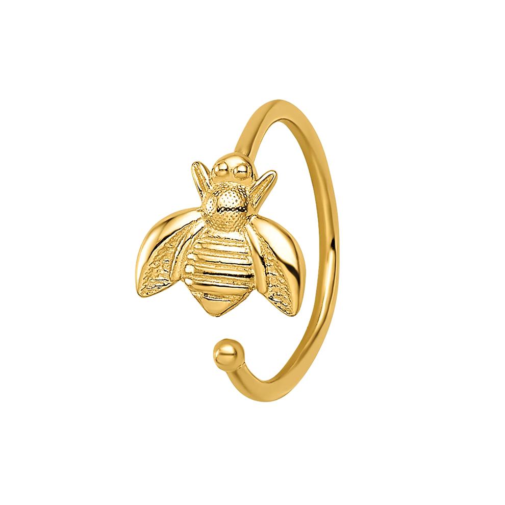 Bumble Bee Cuff Cartilage Jewelry in 14K Yellow Gold, 18 Gauge – Image 1 of 3