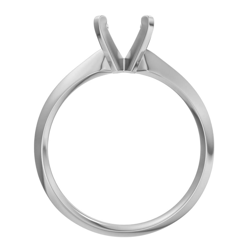 Solitaire Semi-Mount Engagement Ring (Setting Only) – Image 4 of 6