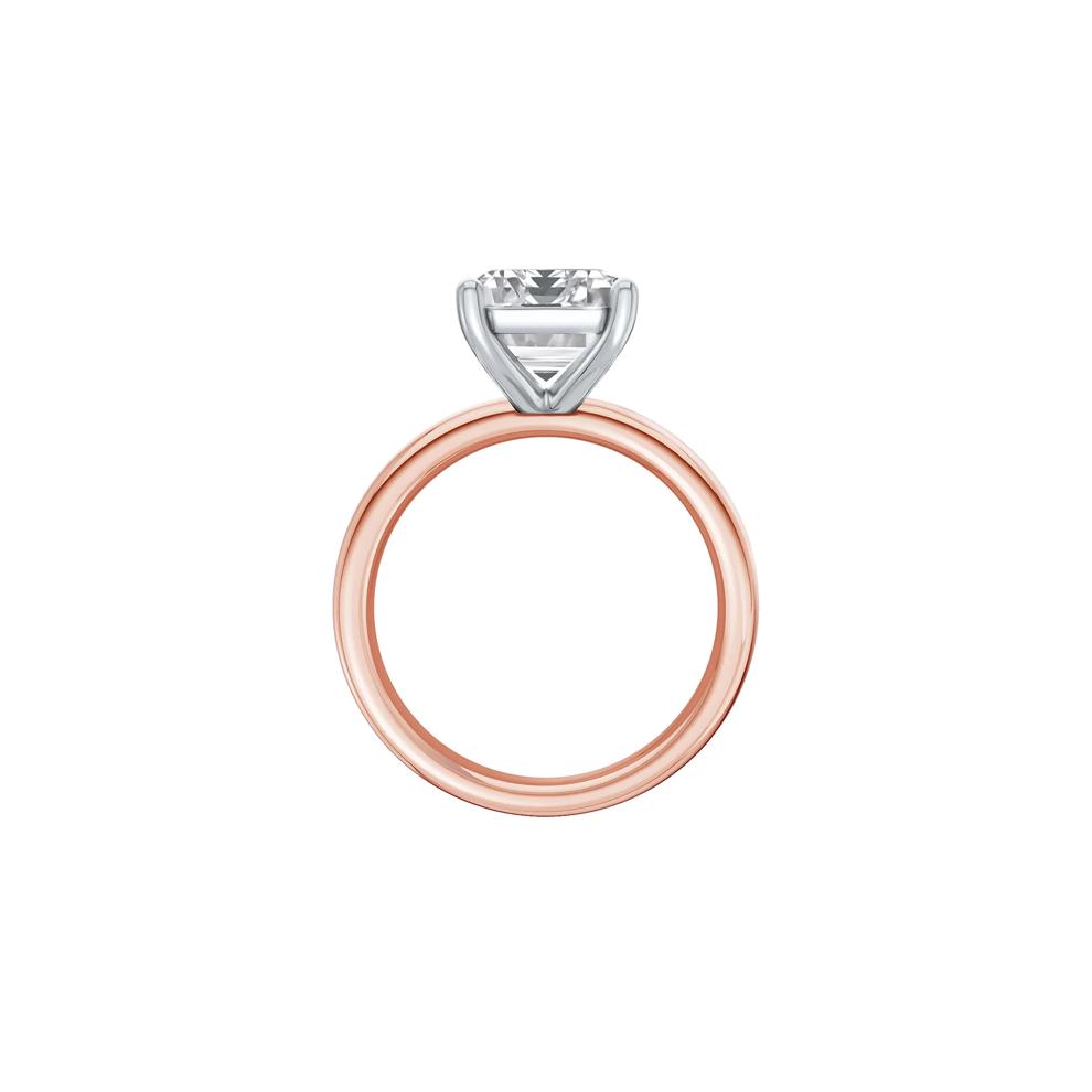 Lab Grown Diamond Emerald-Cut Solitaire Ring in 14K Rose &amp; White Gold (5 ct.) – Image 2 of 4