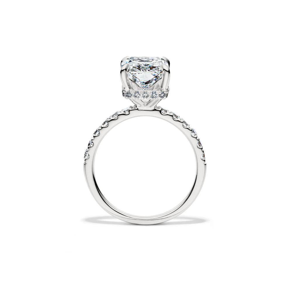 Lab Grown Diamond Radiant-Cut Bridal Set in 14K White Gold (5 ct. tw.) – Image 4 of 6