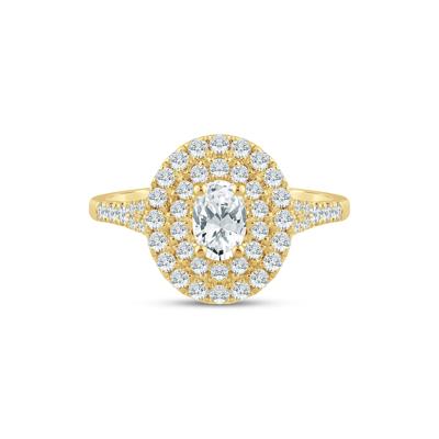 Diamond Double Halo Engagement Ring in 14K Yellow Gold (1 ct. tw.)