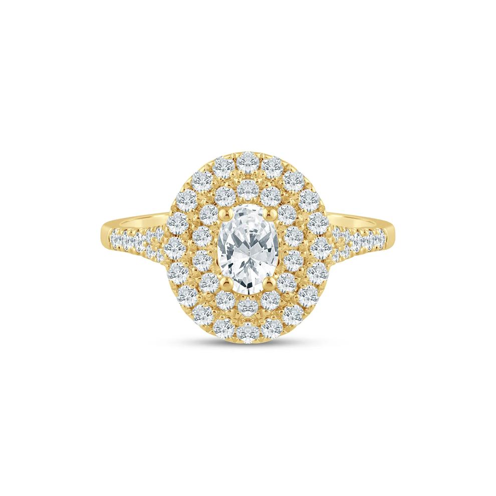Diamond Double Halo Engagement Ring in 14K Yellow Gold (1 ct. tw.) – Image 1 of 3