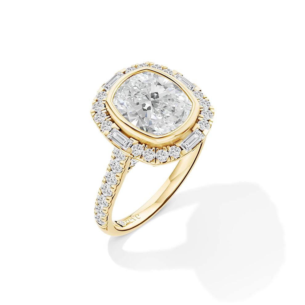 Kinsley Lab Grown Diamond Engagement Ring in 14K Yellow Gold (3 3/4 ct. tw.) – Image 2 of 4