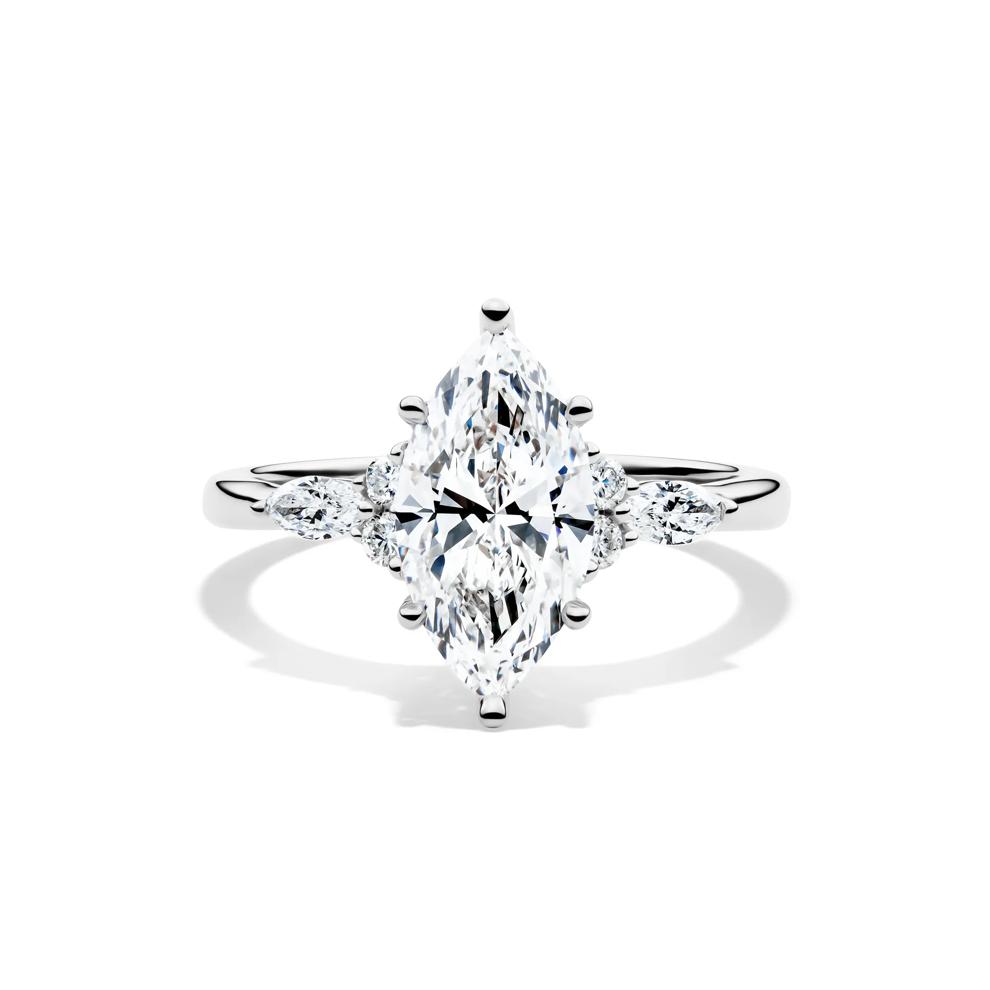 Lab Grown Diamond Marquise-Cut Engagement Ring in 14K White Gold (2 1/4 ct. tw.) – Image 1 of 4