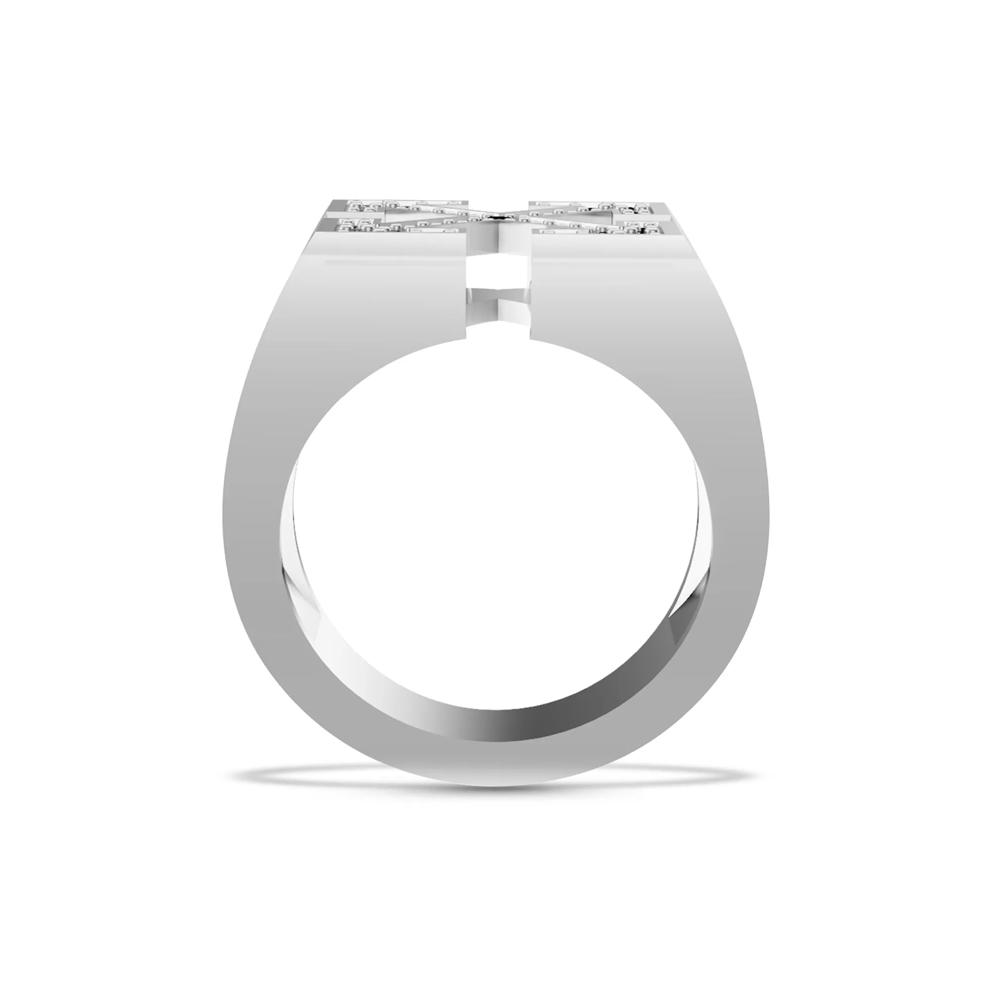 Men's Black Lab Grown Diamond Arrow Design Ring in Sterling Silver (1/2 ct. tw.) – Image 2 of 4