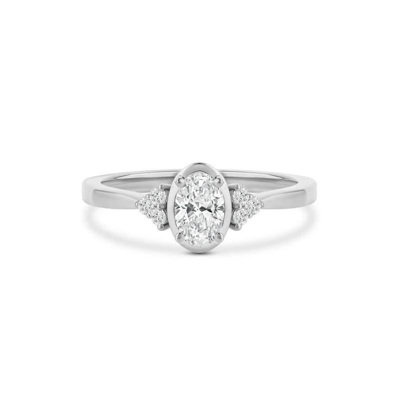 Oval Diamond Engagement Ring in 14K White Gold &#40;5/8 ct. tw.&#41; – Image 1 of 4