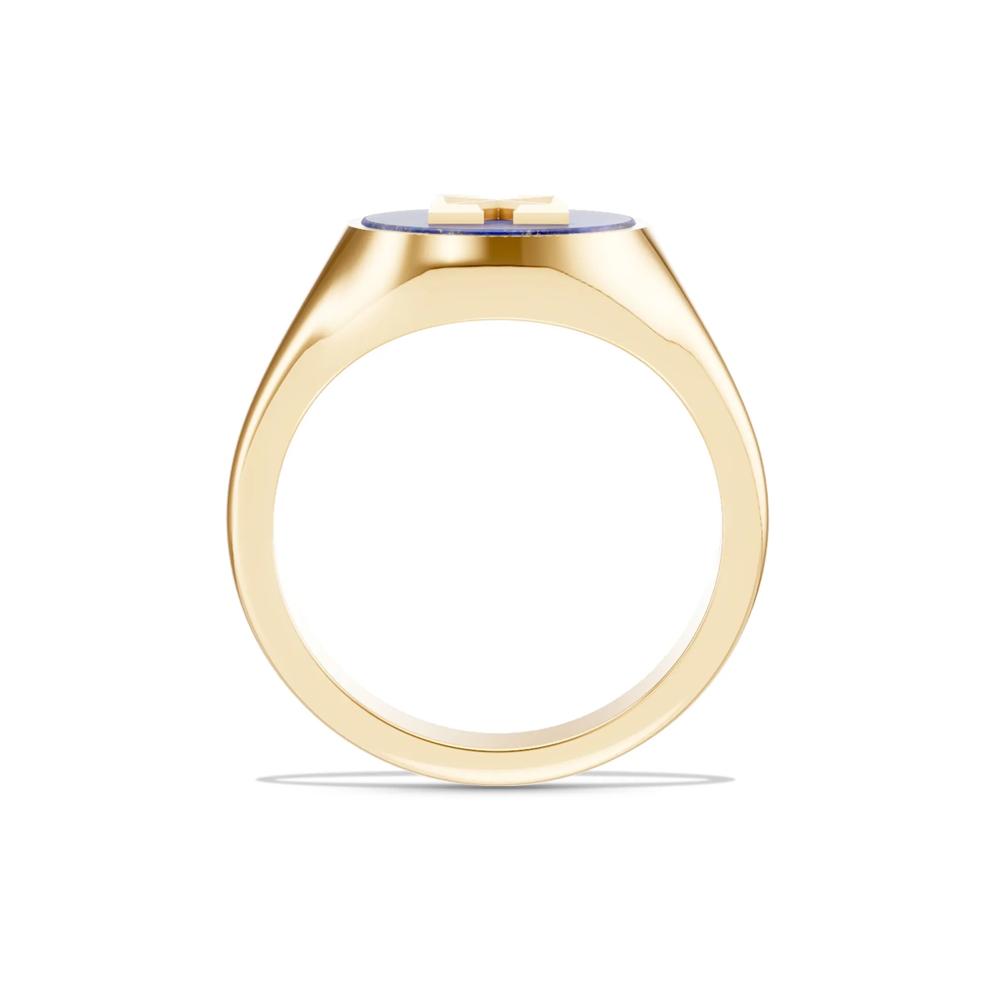 Men's Lapis Arrow Design Ring in Vermeil – Image 2 of 4