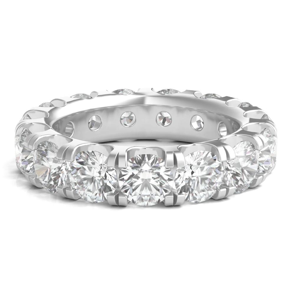 Round-Cut Diamond Eternity Band in 14k White Gold (6 ct. tw.) – Image 1 of 3