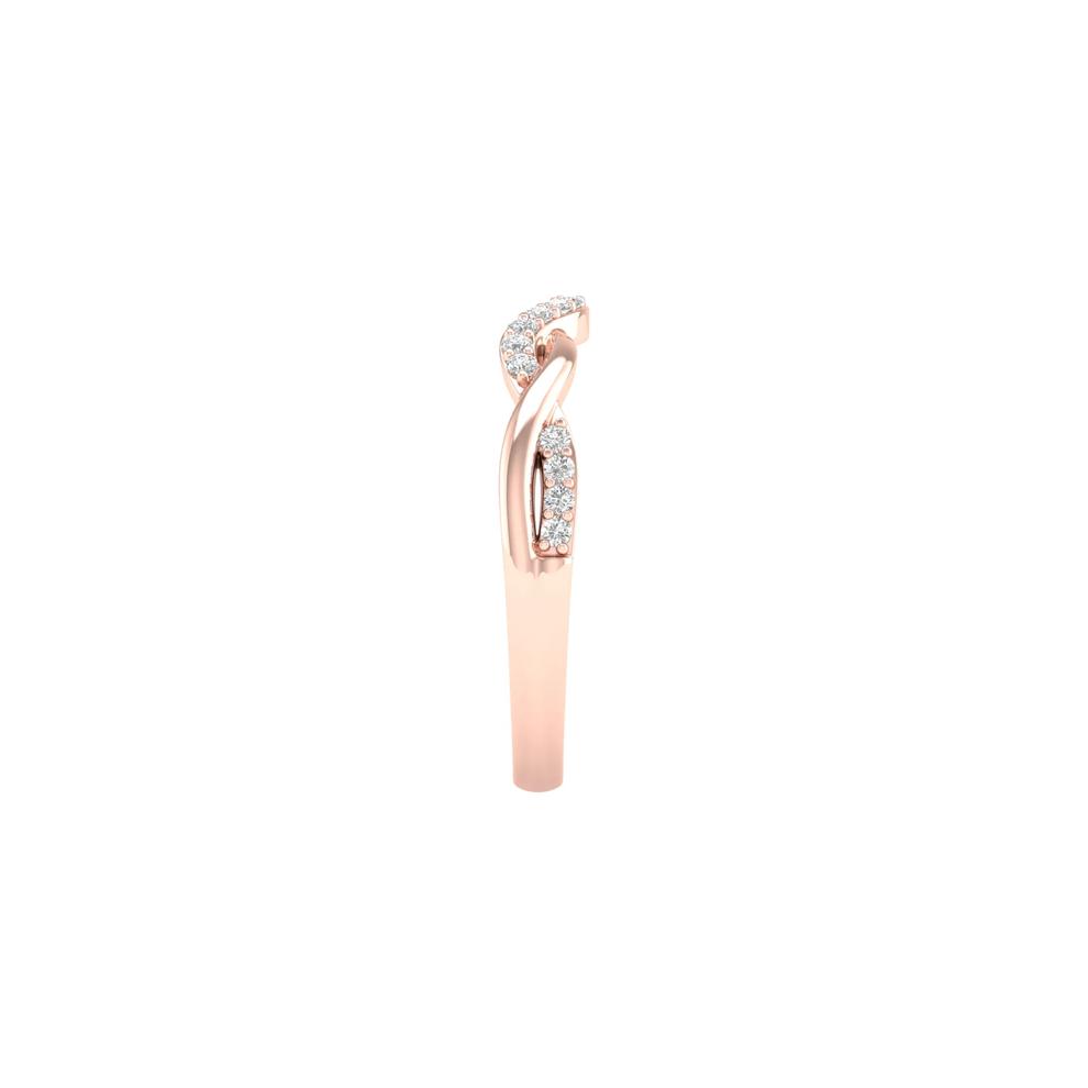 Diamond Contour Twist Band in 14K Rose Gold (1/7 ct. tw.) – Image 3 of 4