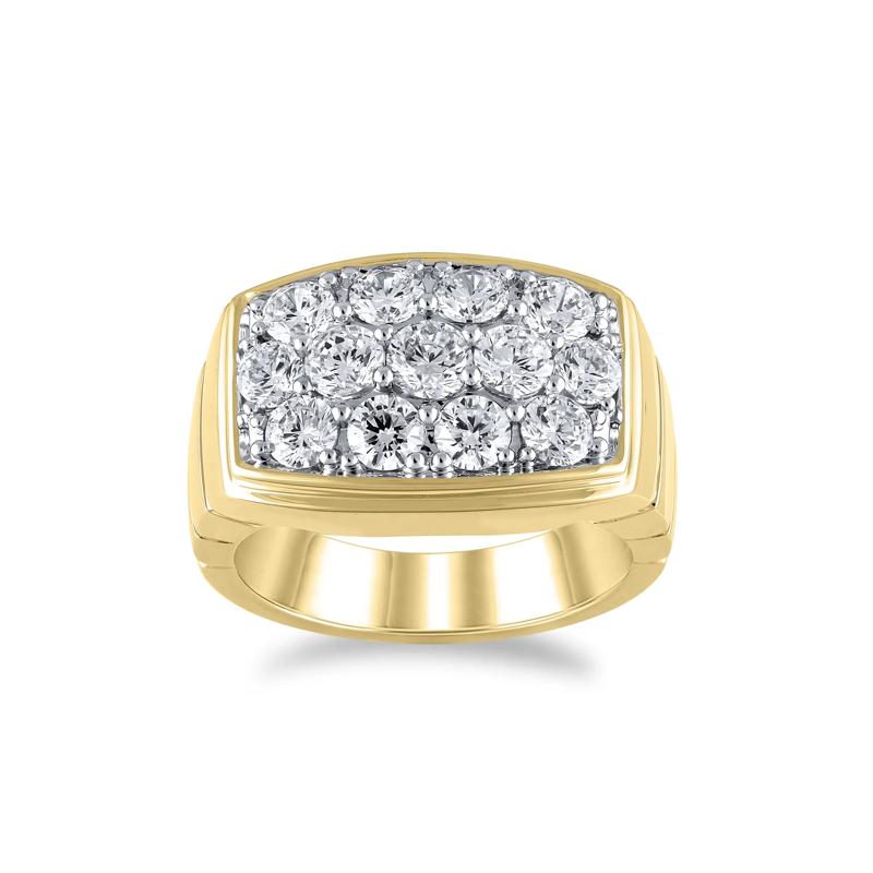 Men&#39;s Lab Grown Diamond Ring in 10K Yellow Gold &#40;3 ct. tw.&#41; – Image 1 of 3