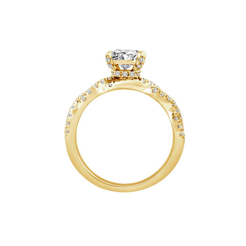 Lab Grown Diamond Princess-Cut Engagement Ring in 10K Yellow Gold (1 ct. tw.) – Image 2 of 3