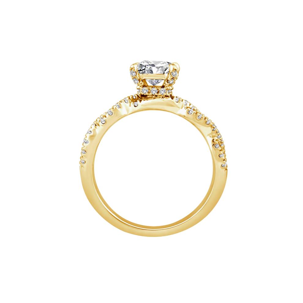 Lab Grown Diamond Princess-Cut Engagement Ring in 10K Yellow Gold (1 ct. tw.) – Image 2 of 3