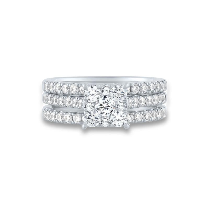 Diamond Composite Engagement Ring Set in 10K White Gold &#40;1 1/2 ct. tw.&#41; – Image 1 of 5