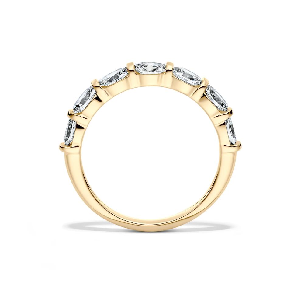 Lab Grown Diamond Seven-Stone Wedding Band in 14K Yellow Gold (1 ct. tw.) – Image 2 of 4
