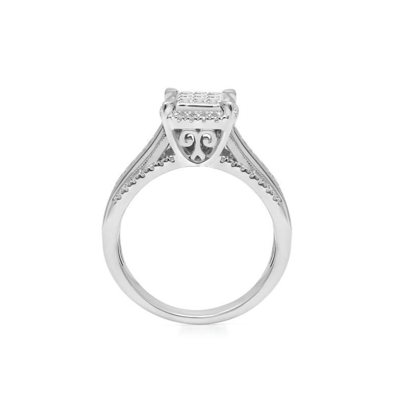 Diamond Composite Engagement Ring in 10K White Gold &#40;1/2 ct. tw.&#41; – Image 2 of 3