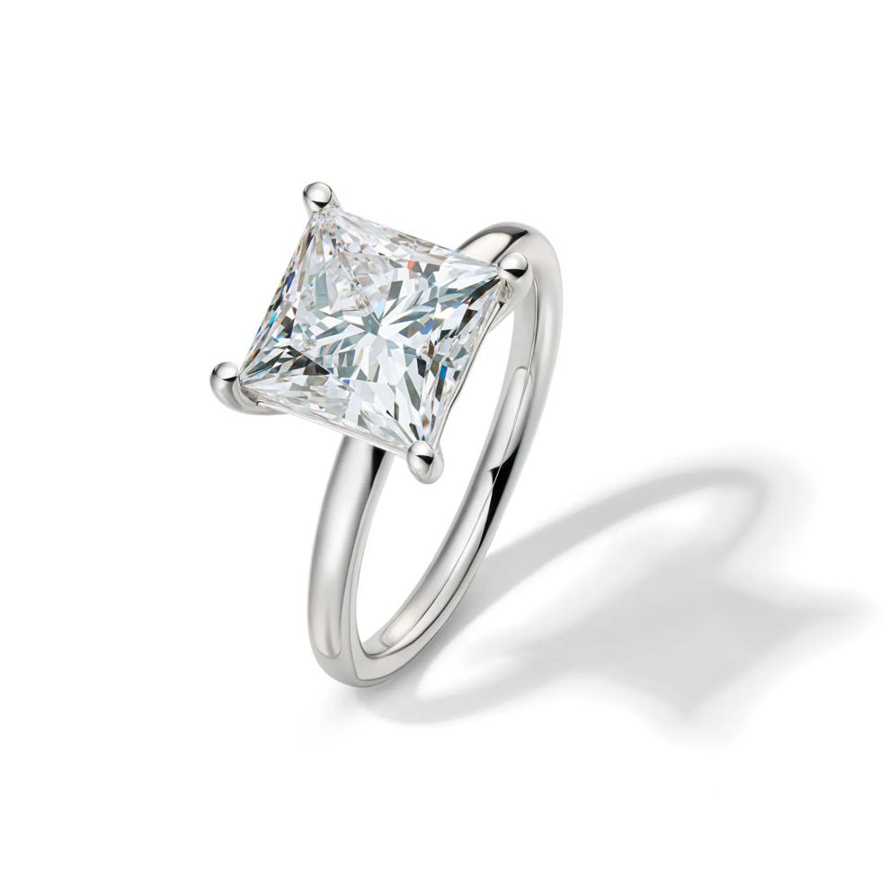 Lab Grown Diamond Princess-Cut Solitaire Engagement Ring in 14K White Gold (4 ct.) – Image 4 of 4