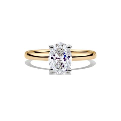 Diamond Oval Solitaire Engagement Ring in 14K Yellow Gold (1 1/2 ct.)