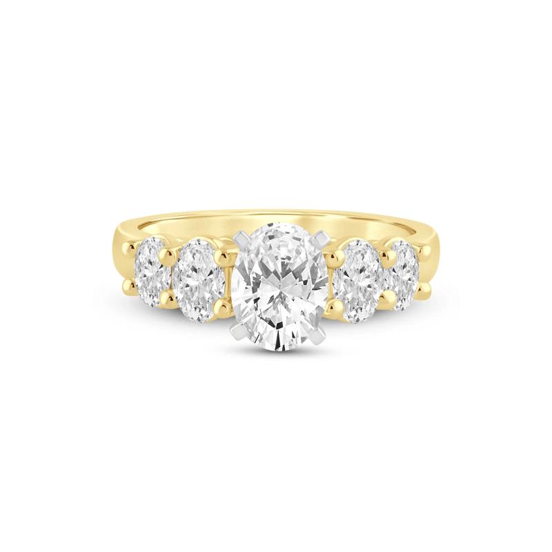 Lab Grown Diamond Five-Stone Engagement Ring in 14K Yellow Gold &#40;2 ct. tw.&#41; – Image 1 of 3