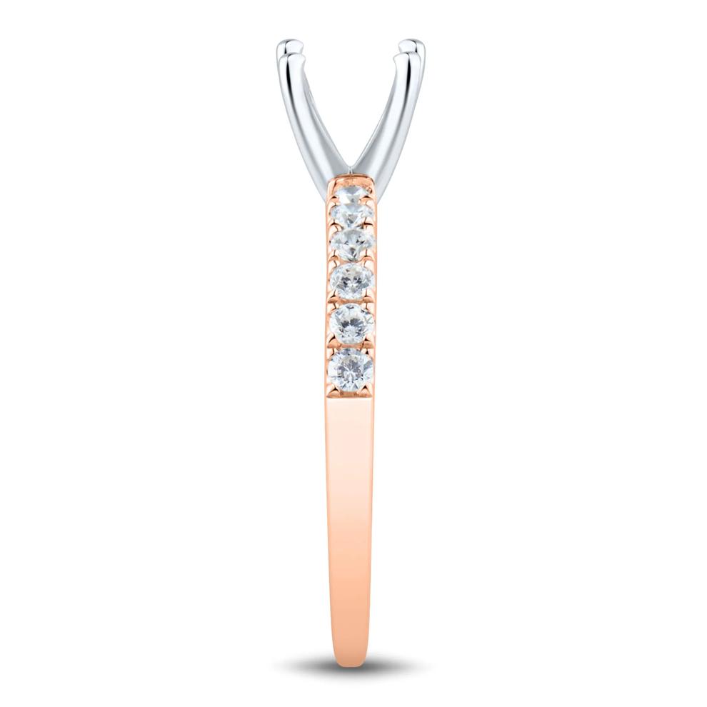 Lab Grown Diamond Semi-Mount Engagement Ring in 14K Rose and White Gold (1/3 ct. tw.) (Setting Only) – Image 6 of 6