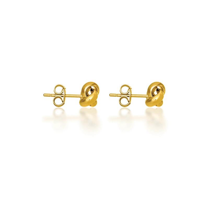 Love Knot Earrings in 14K Yellow Gold – Image 2 of 2