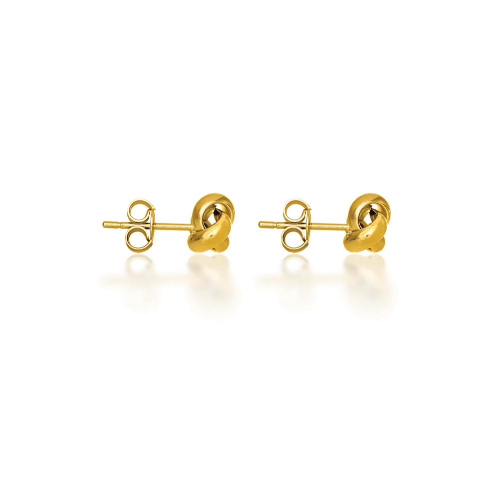 Love Knot Earrings in 14K Yellow Gold – Image 2 of 2