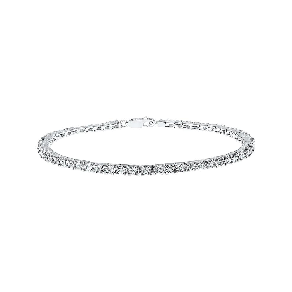 1/4 ct. tw. Diamond Bracelet in Sterling Silver – Image 1 of 2