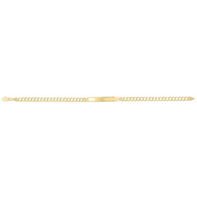 Curb Link ID Bracelet in 14K Yellow Gold