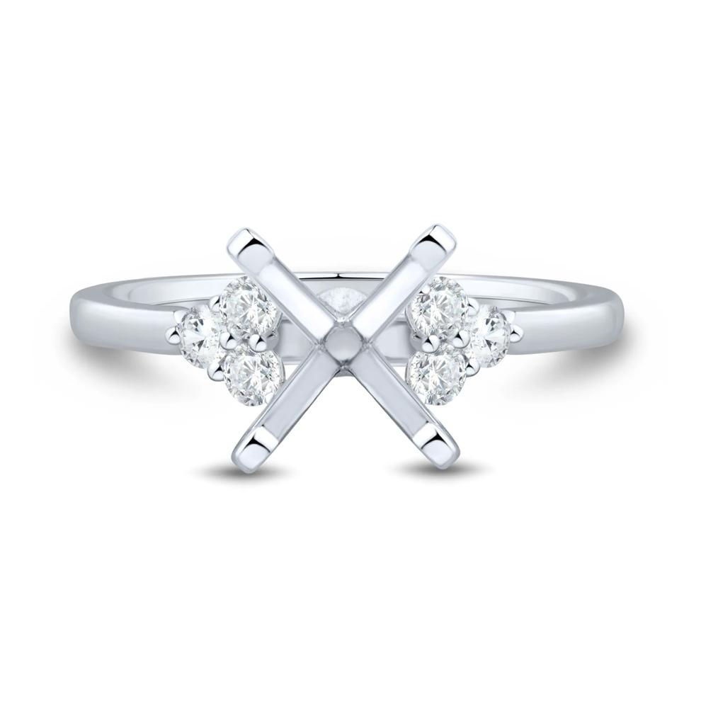 Lab Grown Diamond Semi-Mount Engagement Ring in 14K White Gold (1/4 ct. tw.) (Setting Only) – Image 1 of 6