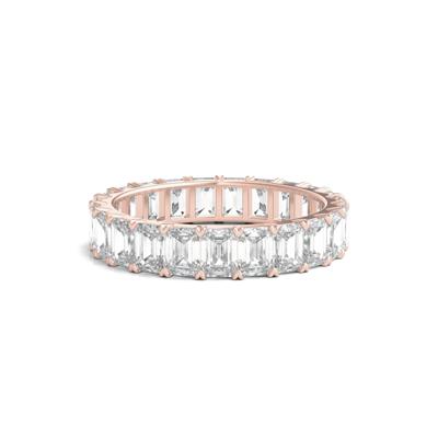 Lab Grown Emerald-Cut Diamond Eternity Band in 14K Rose Gold (4 ct. tw.)