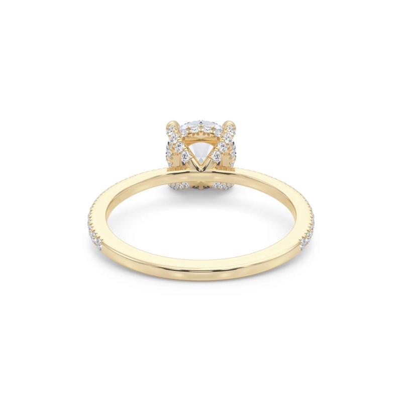 Round Center Diamond Engagement Ring in 18K Yellow Gold &#40;2 3/8 ct. tw.&#41; – Image 4 of 5