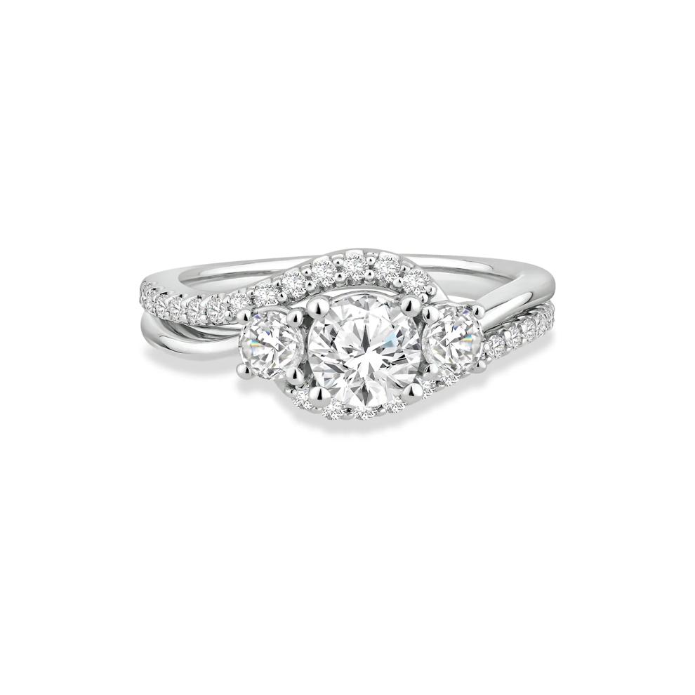Diamond Round Engagement Ring in 14K White Gold (1 1/4 ct. tw.) – Image 1 of 4